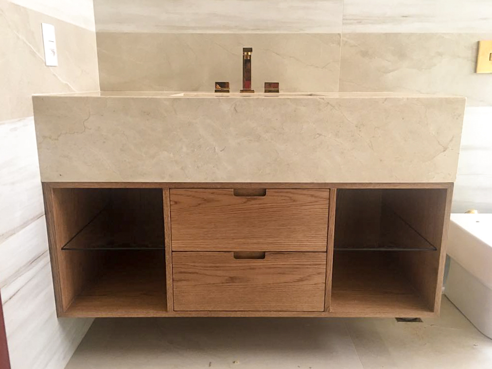 banheiro armario madeira