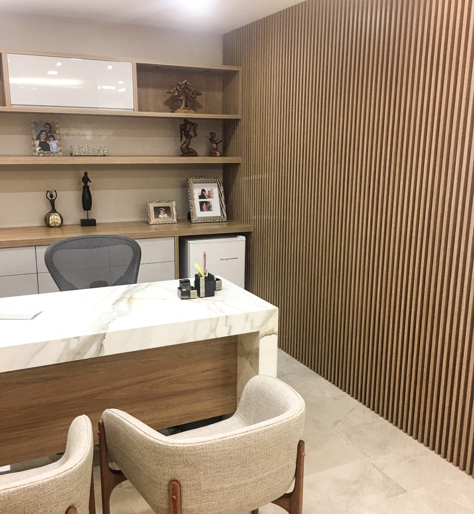 consultorio sala painel ripado