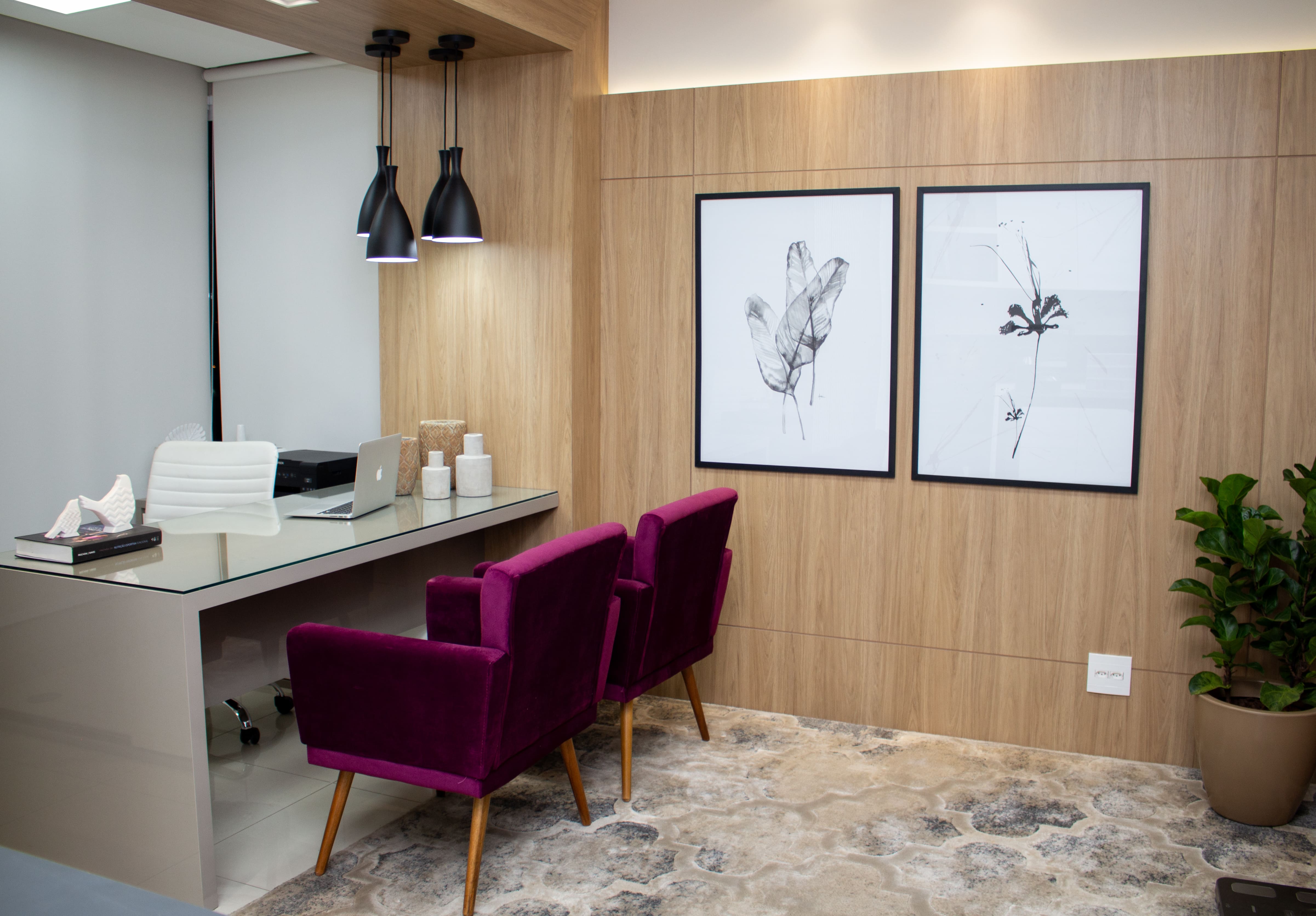 consultorio painel madeira 