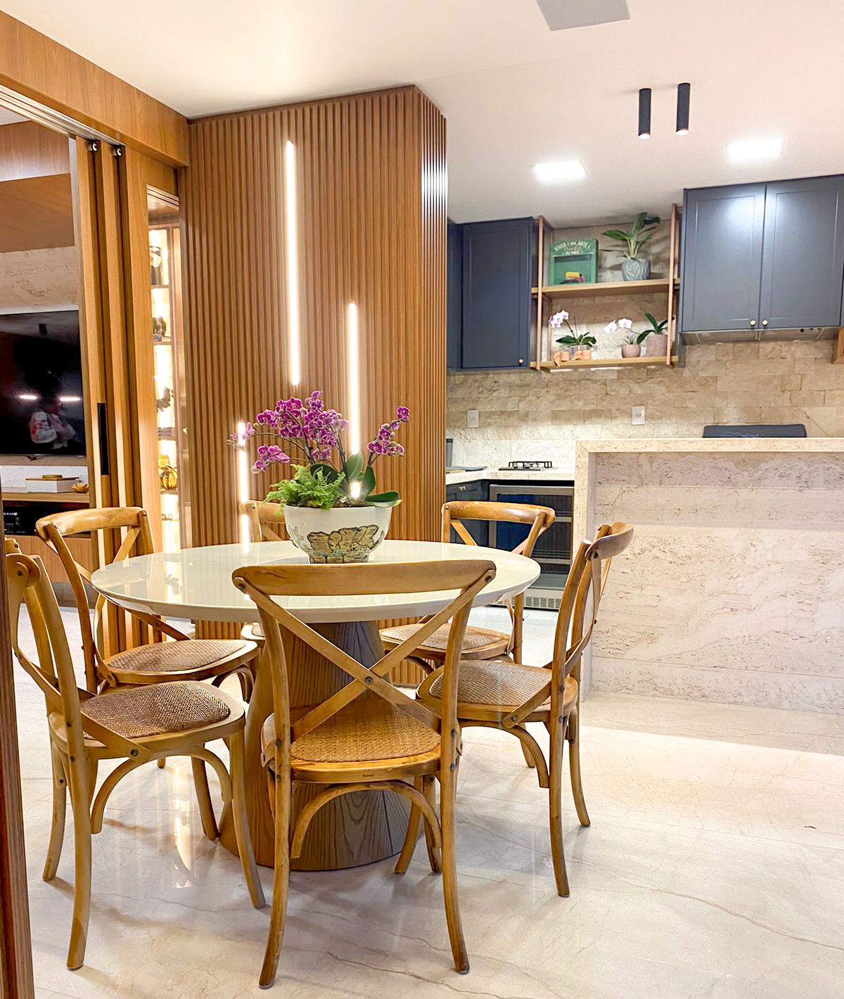 Ripado varanda iluminacao