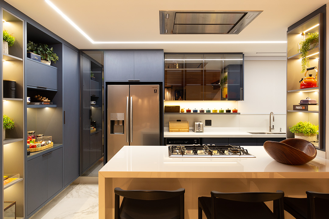 cozinha azul moderna