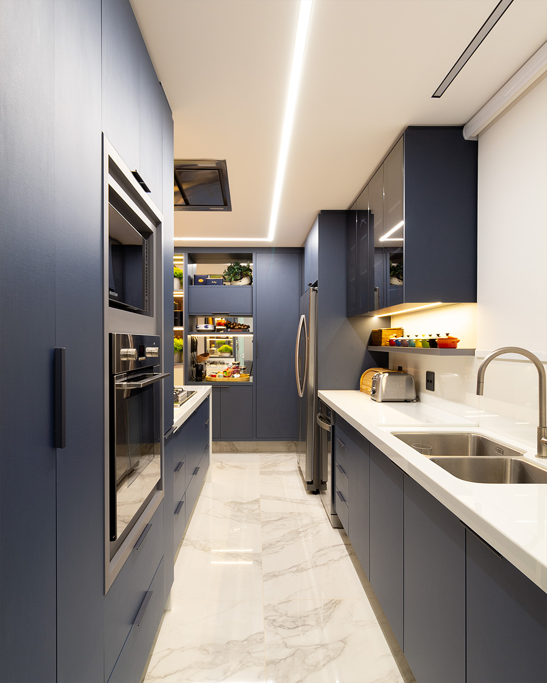 cozinha azul moderna